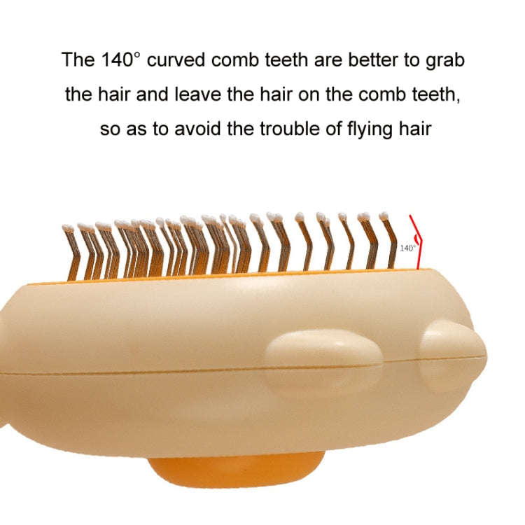 Pet Needle Combing Hair Cleaning De-frizz Brush(Green)