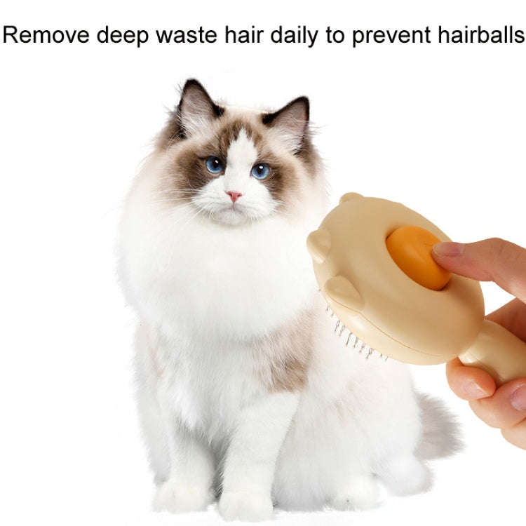 Pet Needle Combing Hair Cleaning De-frizz Brush(Purple)