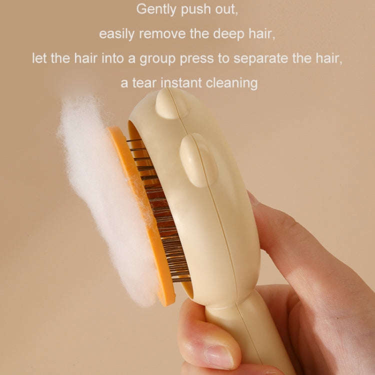 Pet Needle Combing Hair Cleaning De-frizz Brush(Purple)