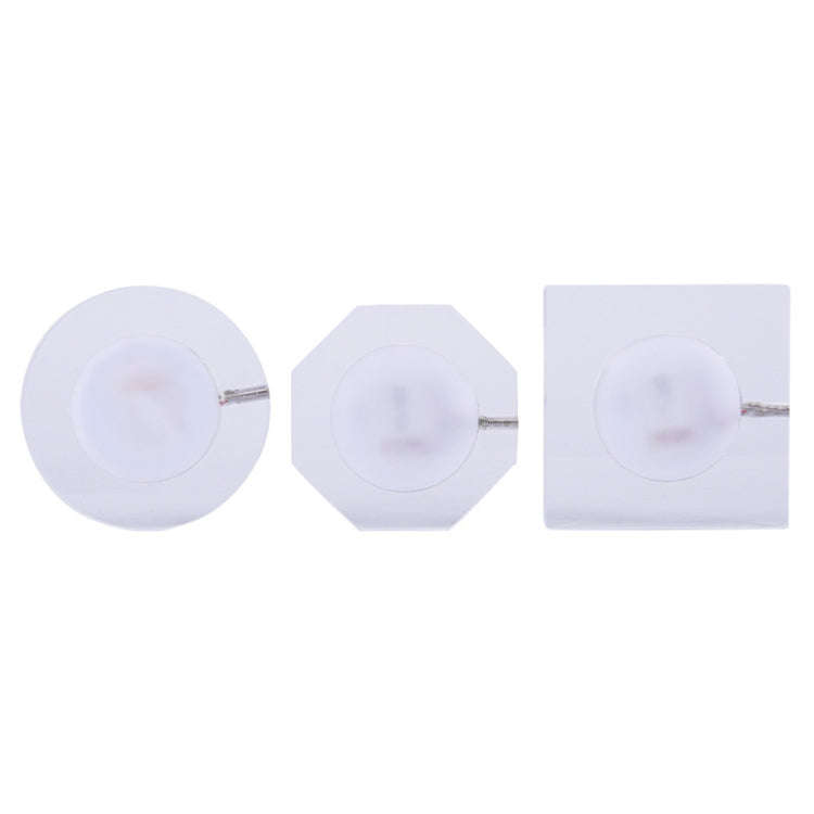 100x10mm Octagonal USB Charging LED Light Up Acrylic Coaster Transparent Crystal Base(White Light)