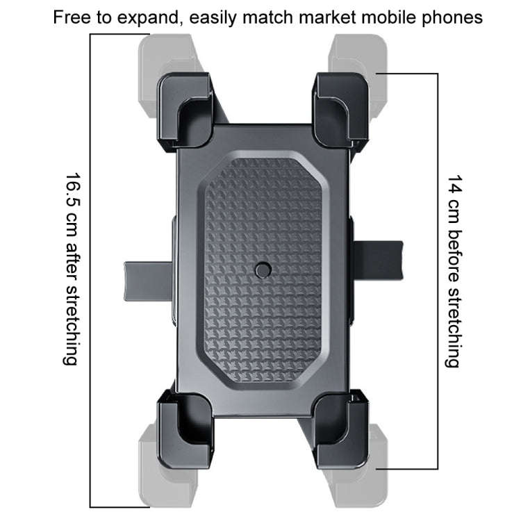 Shockproof Motorcycle Mobile Phone Holder Outdoor Bike Navigation Holder, Model: Handlebars