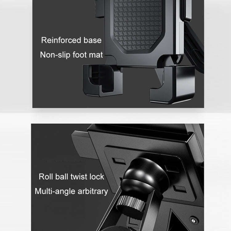 Shockproof Motorcycle Mobile Phone Holder Outdoor Bike Navigation Holder, Model: Handlebars