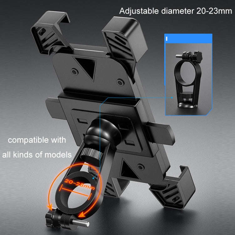 Shockproof Motorcycle Mobile Phone Holder Outdoor Bike Navigation Holder, Model: Handlebars
