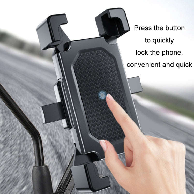 Shockproof Motorcycle Mobile Phone Holder Outdoor Bike Navigation Holder, Model: Handlebars