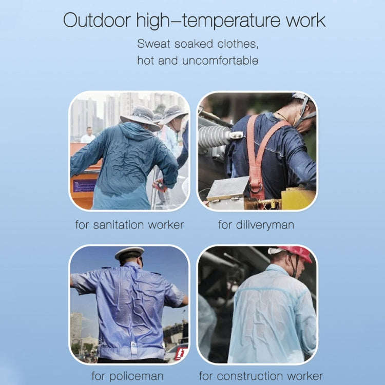 Outdoor Portable Waist High Wind Leafless Hanging Neck Fan With Power Function(Time Wind Blue)