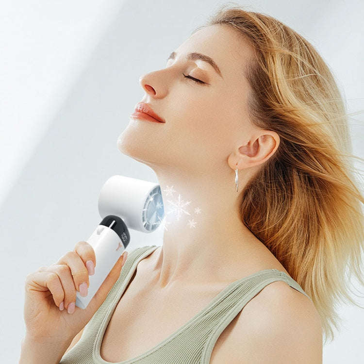 Small Handheld Portable Silent Fan USB Charging Mini Folding Fan, Style: Cooling Style (Pink)