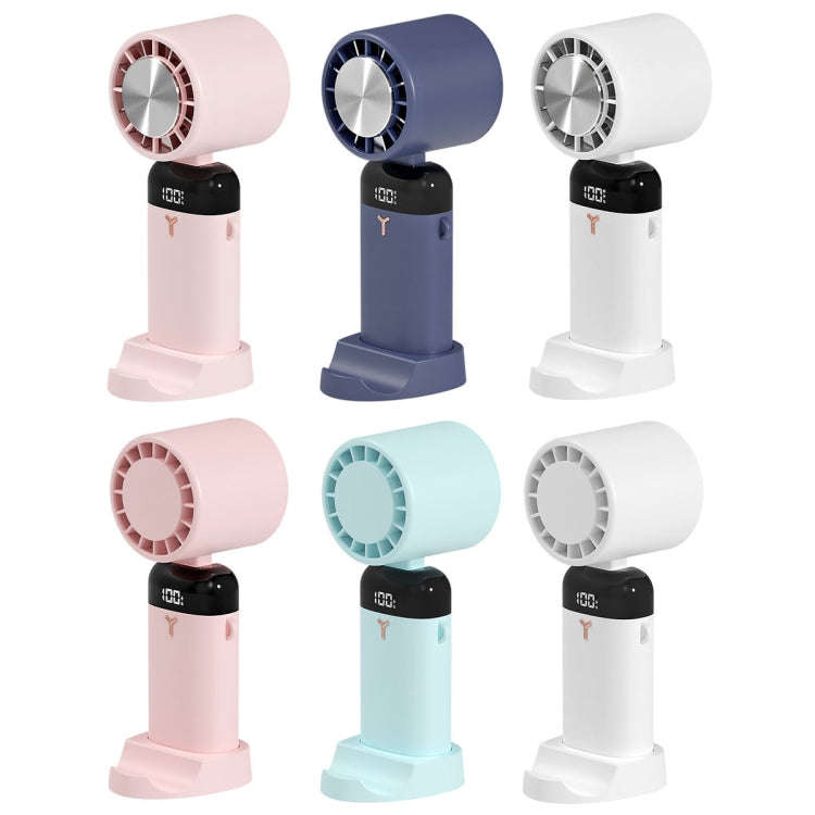 Small Handheld Portable Silent Fan USB Charging Mini Folding Fan, Style: Cooling Style (Pink)