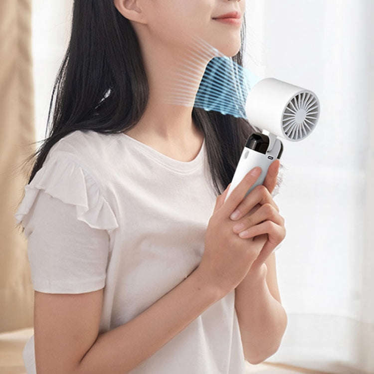 Small Handheld Portable Silent Fan USB Charging Mini Folding Fan, Style: Cooling Style (Pink)