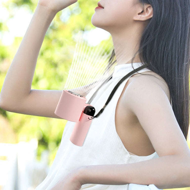 Small Handheld Portable Silent Fan USB Charging Mini Folding Fan, Style: Cooling Style (Pink)
