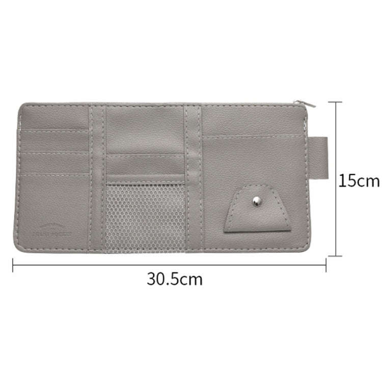 Car Sun Visor Decorative Storage Bill Glasses Holder, Color: Red With Zipper