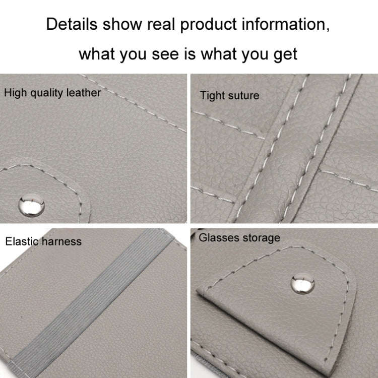 Car Sun Visor Decorative Storage Bill Glasses Holder, Color: Red With Zipper