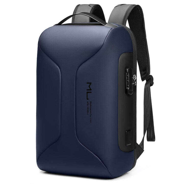 Business Large Capacity Travel Bag Multifunctional Waterproof Laptop Backpack With USB Port(Blue)