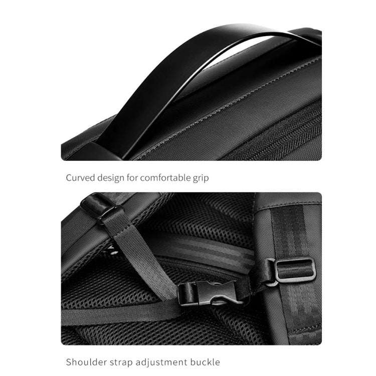 Business Large Capacity Travel Bag Multifunctional Waterproof Laptop Backpack With USB Port(Blue)