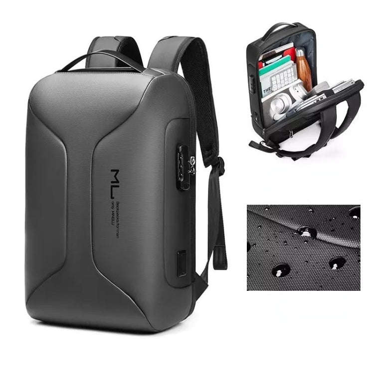 Business Large Capacity Travel Bag Multifunctional Waterproof Laptop Backpack With USB Port(Blue)