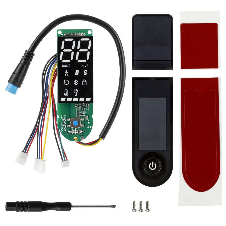 For Xiaomi Electric Scooter Pro/Pro 2/1S Four-Wire Double Brake Bluetooth Board Set, Spec: With S...
