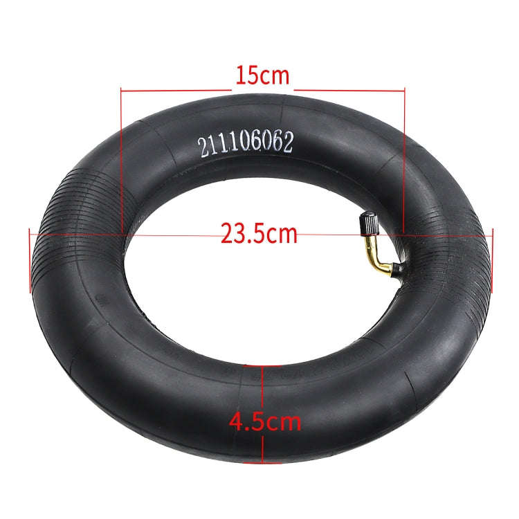 10 x 2.5/2.75 Electric Scooter 45 Degree Valve Thickened Inner Tube(Yellow Stripes)