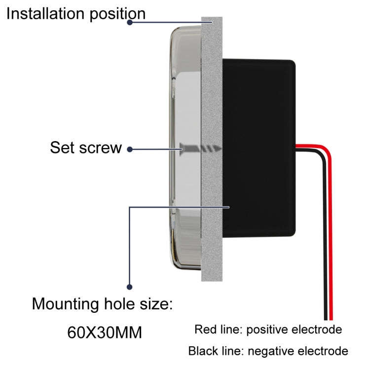 12/24V USB+Type-C Car, RV, Boat Mobile Phone Charger Modification(Black 2.1A+1A+PD3.0)