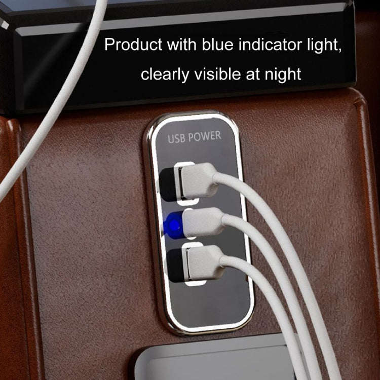 12/24V USB+Type-C Car, RV, Boat Mobile Phone Charger Modification(Black 2.1A+1A+PD3.0)
