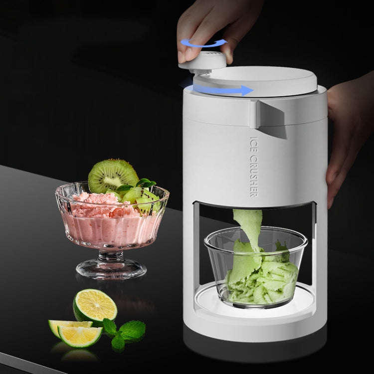Manual Ice Machine Ice Crushers Household Ice Breaking Ice Blender(White)