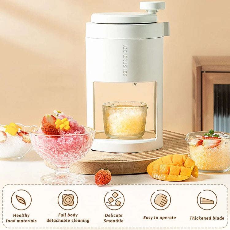 Manual Ice Machine Ice Crushers Household Ice Breaking Ice Blender(White)