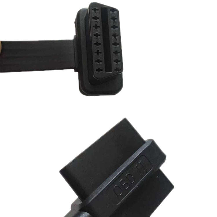 0.3m OBD2 Male to Female Tee Extension Cable OD16 16C Flat Cable