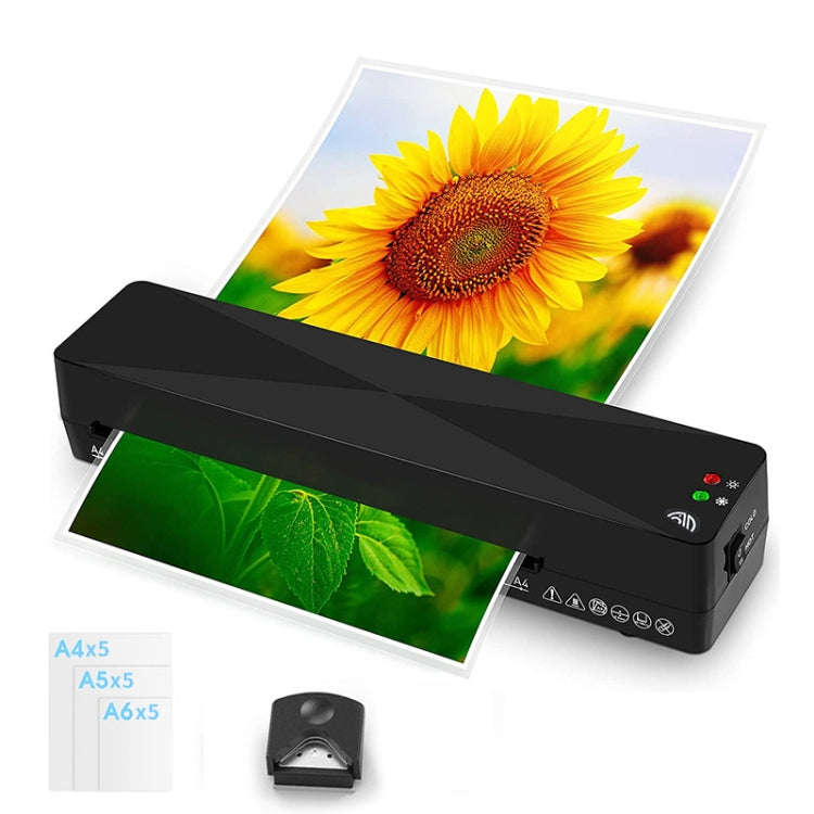 9 Inch A4 Hot Cold Laminator Machine Book Documents Laminator, Size:  Set 2(220V UK Plug)