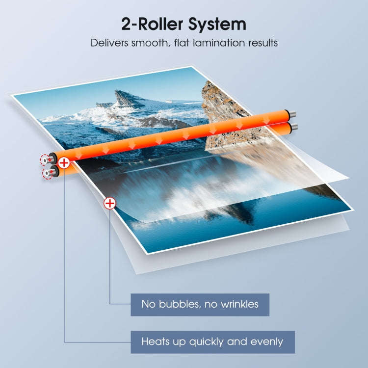 9 Inch A4 Hot Cold Laminator Machine Book Documents Laminator, Size: Only Machine(220V UK Plug)