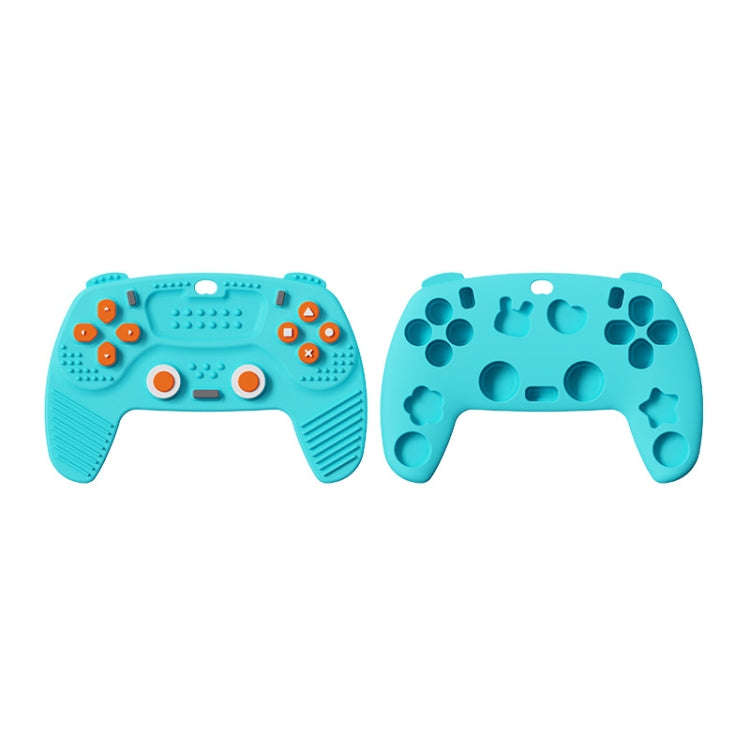 Silicone Game Pad Baby Teether Toys Chew Toy for Baby 6-12 Months(Blue)
