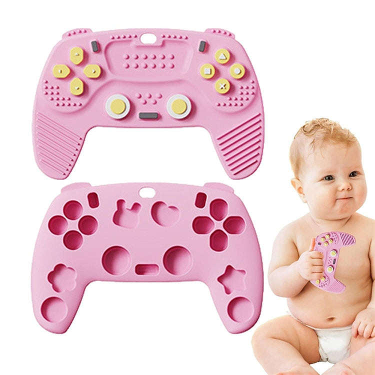 Silicone Game Pad Baby Teether Toys Chew Toy for Baby 6-12 Months(Blue)