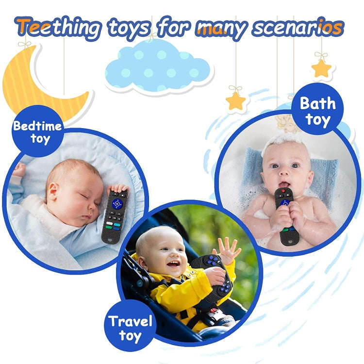 Silicone Game Pad Baby Teether Toys Chew Toy for Baby 6-12 Months(Blue)