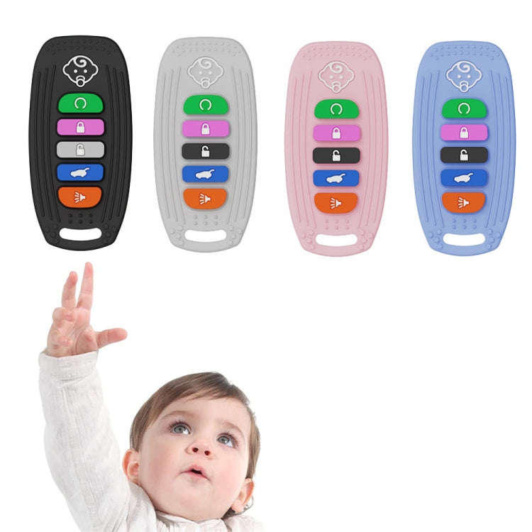 Babies Soft Silicone Car Keys Shape Teething Toys Molar Teether Chew Toys(Black)