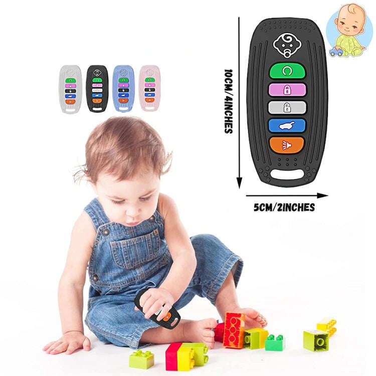 Babies Soft Silicone Car Keys Shape Teething Toys Molar Teether Chew Toys(Black)