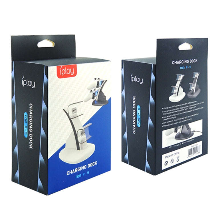 iplay HBP-253 For PS5 Game Wireless Handle Double Charging Base Placement Bracket(Black)