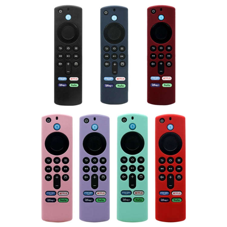 2pcs Remote Control Case For Amazon Fire TV Stick 2021 ALEXA 3rd Gen With Airtag Holder(Wine Red)