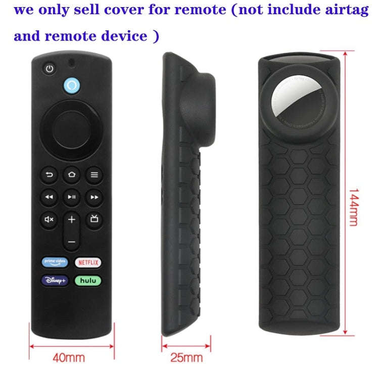 2pcs Remote Control Case For Amazon Fire TV Stick 2021 ALEXA 3rd Gen With Airtag Holder(Wine Red)
