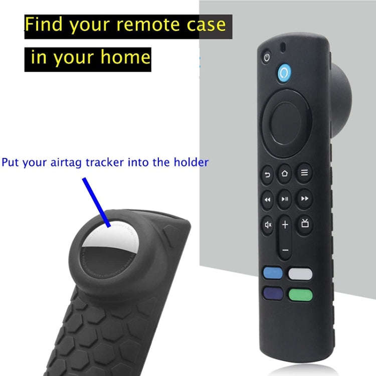 2pcs Remote Control Case For Amazon Fire TV Stick 2021 ALEXA 3rd Gen With Airtag Holder(Wine Red)