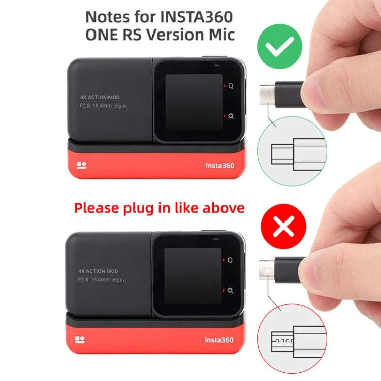 For Insta360 ONE X2/X3/1 inch 360 Edition Sunnylife MC490 Collar Microphone Motion Camera Recordi...