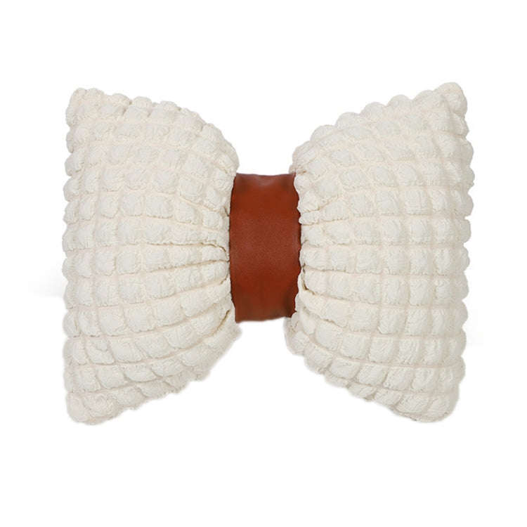 Car Seat Breathable And Comfortable Puff Pillow Upholstery, Color: Lumbar Pillow Beige Brown