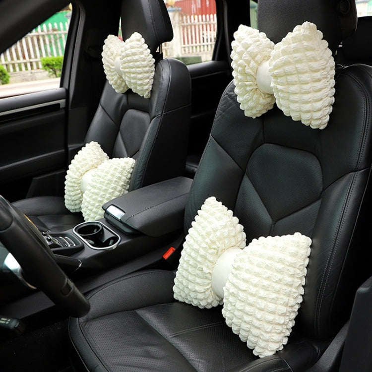 Car Seat Breathable And Comfortable Puff Pillow Upholstery, Color: Headrest Beige