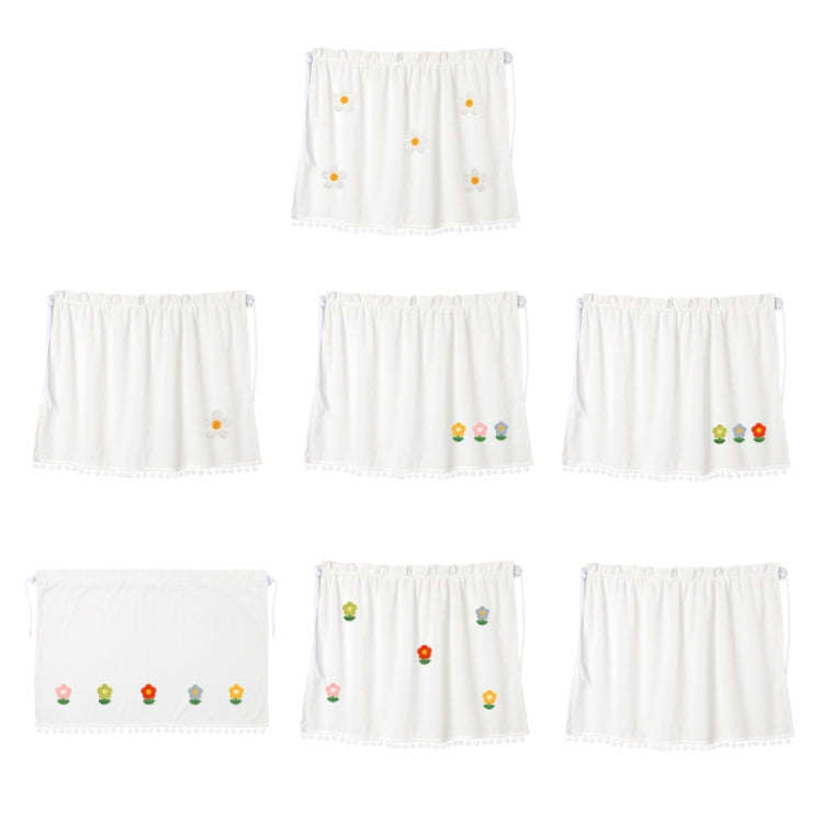 Car Sun Protection Blackout Curtain Cartoon Sunshade Curtain, Pattern: Green Blue Red Flower