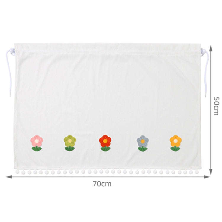 Car Sun Protection Blackout Curtain Cartoon Sunshade Curtain, Pattern: Green Blue Red Flower