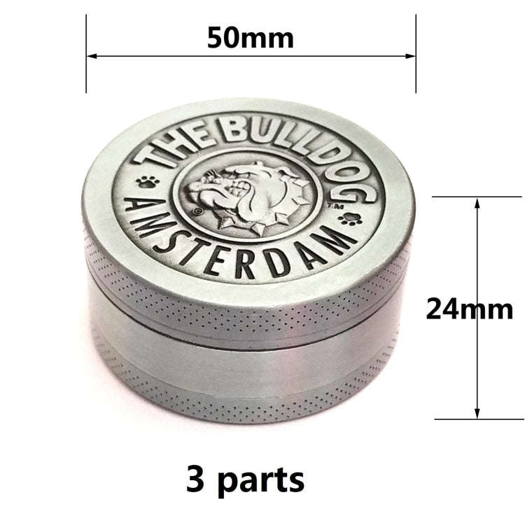 50mm  Bulldog Grinder Tobacco Herb Zinc Alloy Grinders, Spec: 3 -layer Bronze