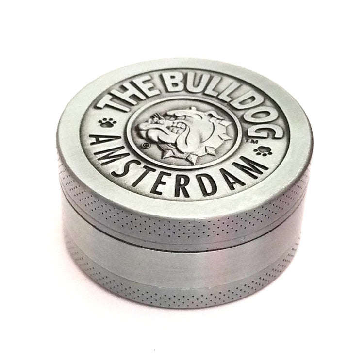 50mm  Bulldog Grinder Tobacco Herb Zinc Alloy Grinders, Spec: 3-layer Ancient Silver