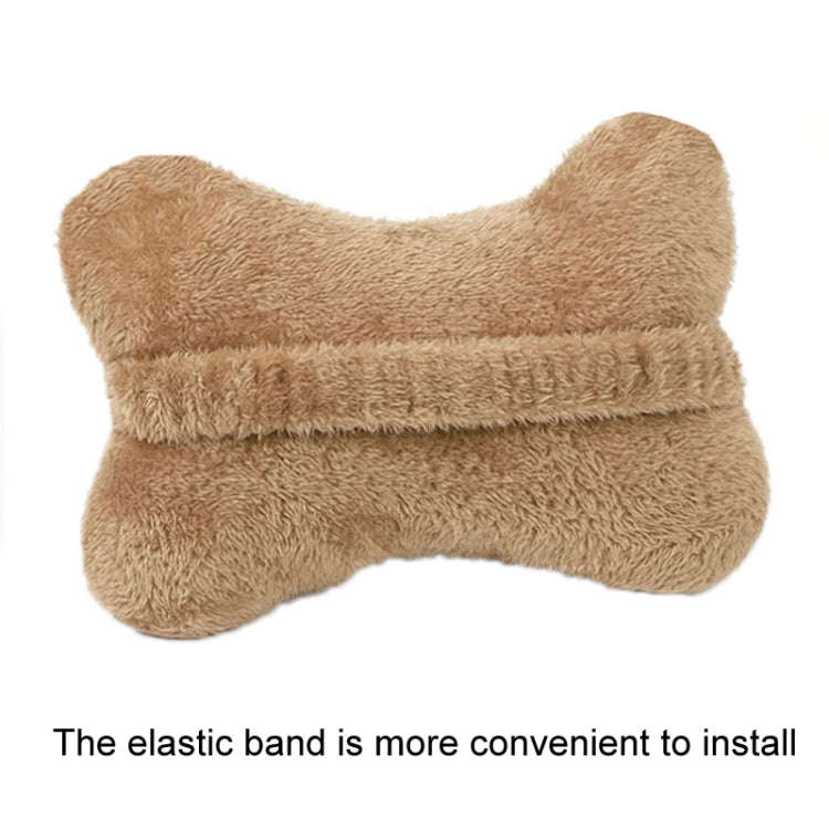 Car Cartoon Bear Plush Seat Upholstery Pillow, Color: Lumbar Pillow Brown
