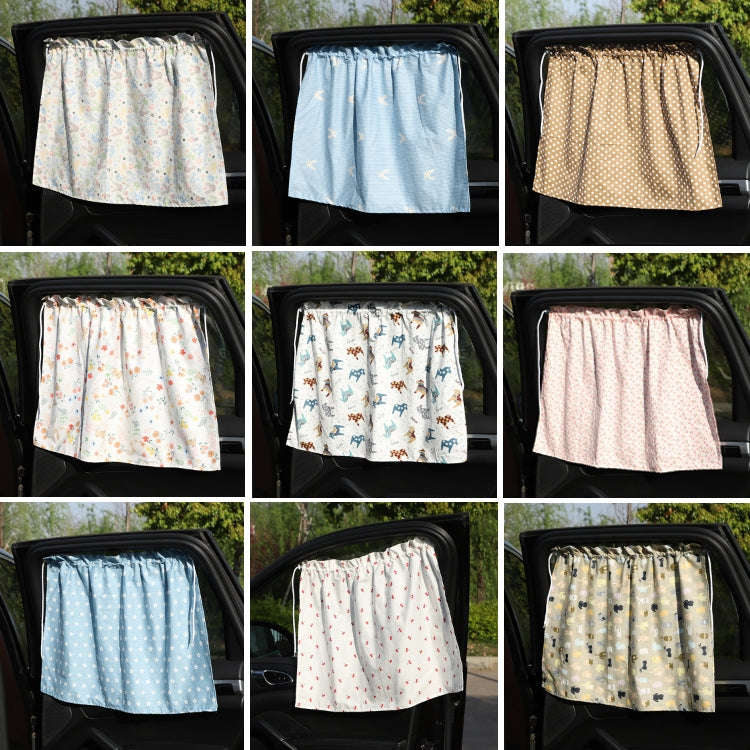 Car Heat Insulation Blackout Cartoon Cotton Sunshade(Long Ears Rabbit)