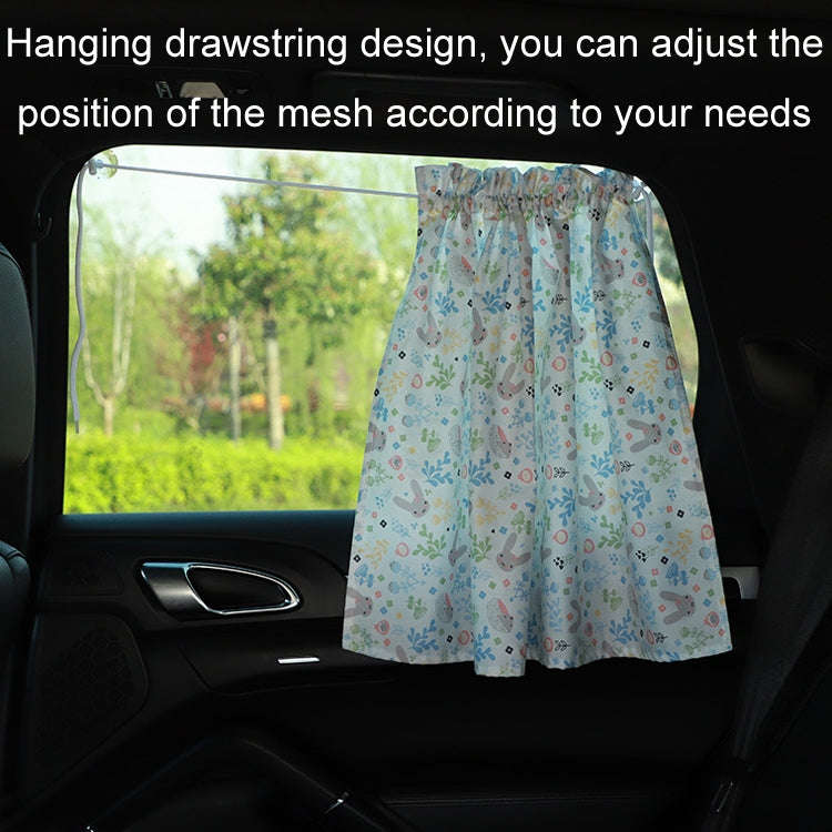 Car Heat Insulation Blackout Cartoon Cotton Sunshade(Cherry)