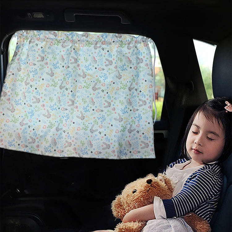 Car Heat Insulation Blackout Cartoon Cotton Sunshade(Cherry)