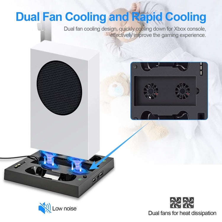 Iplay For Xbox Series S Host Cooling Bracket Handle Charging Base(Black)