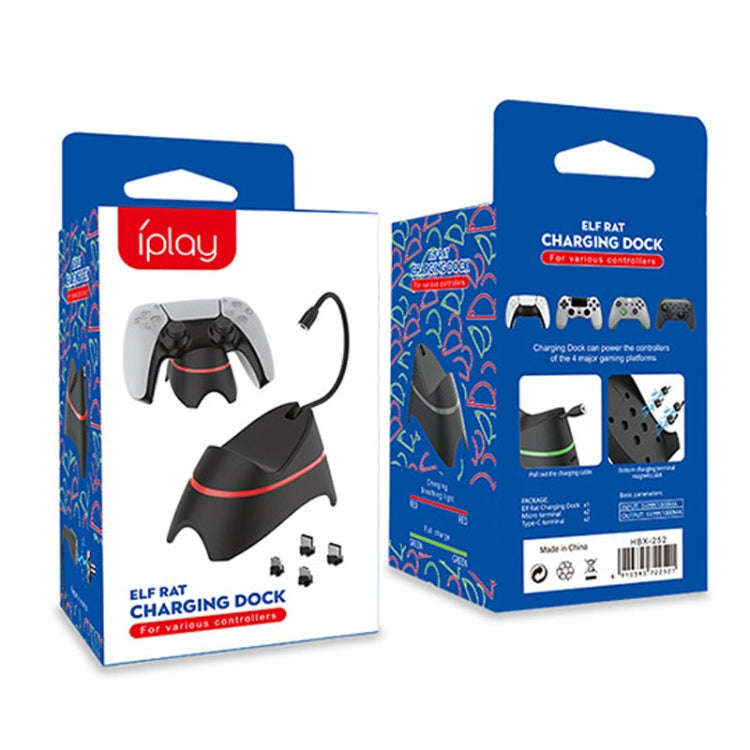 iplay HBX-252 Magnetic Port Gamepad Charger Gaming Accessories for Switch / PS5 / PS4 Slim Pro / ...