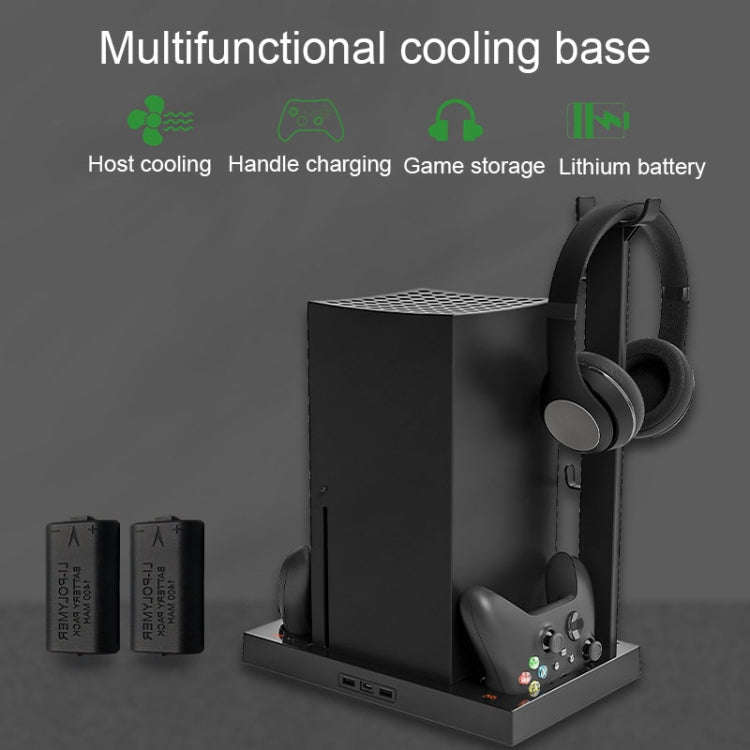 Iplay HBX-274 for Xbox Series X Host Multifunctional Heat Dissipation Base with Gamepad Double Ch...